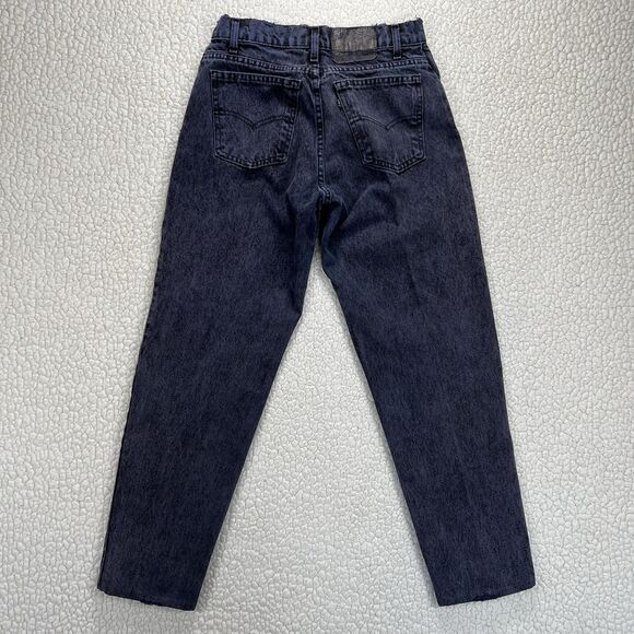 VTG Levi’s 550 Relaxed Tapered Jeans 27x228 Early 90s USA Faded Black Blue Tint - Picture 3 of 13